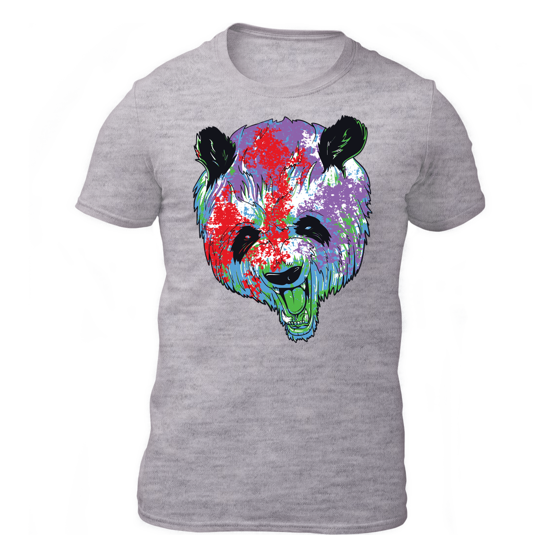 Colour Splattered Panda - Teeprint