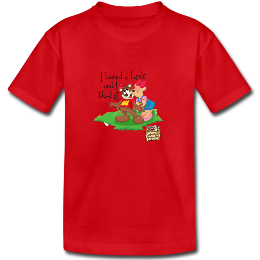 The Bears of Blueberry Forest ‘I Kissed a Bear’ T-shirt – red