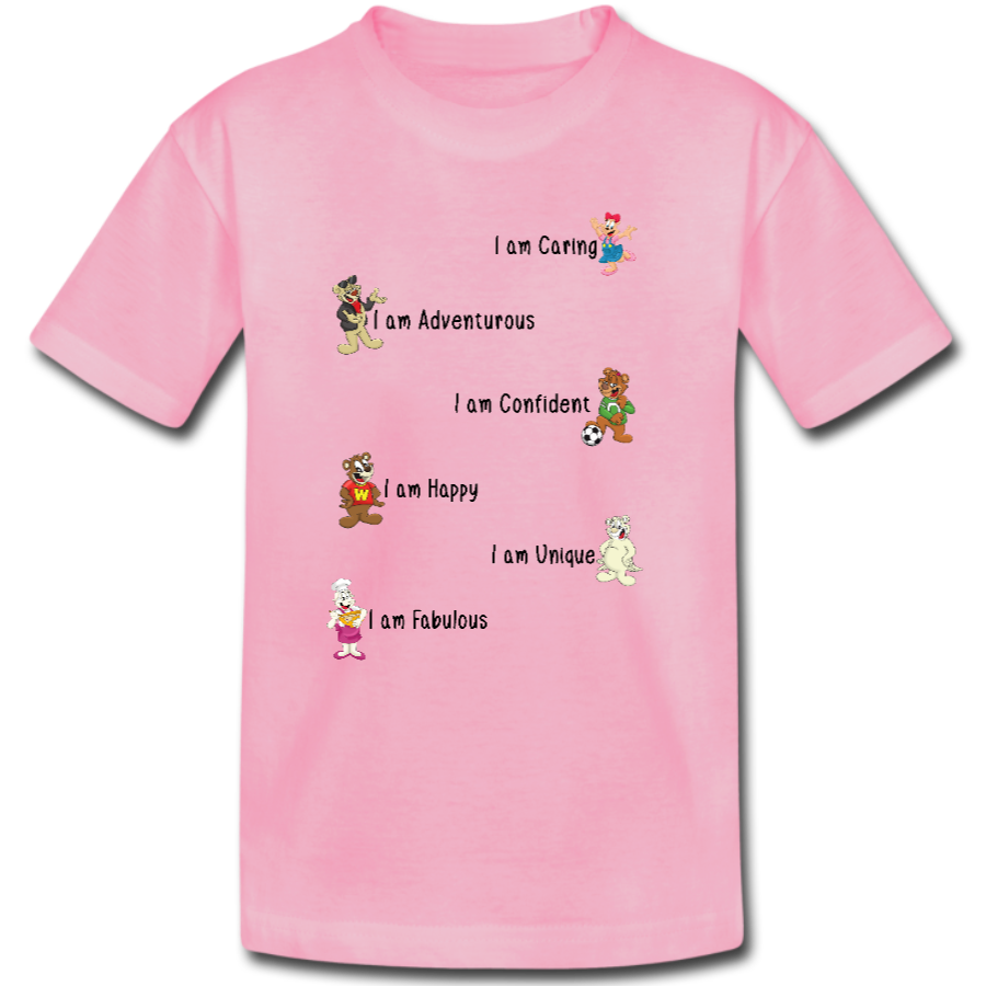 The Bears of Blueberry Forest ‘Affirmations’ T-shirt – baby-pink