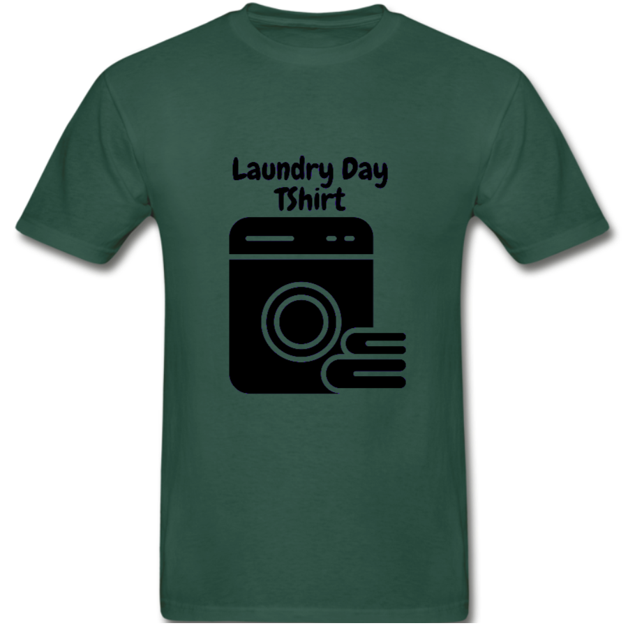 DIGI Laundry day men’s tee – White – bottle-green