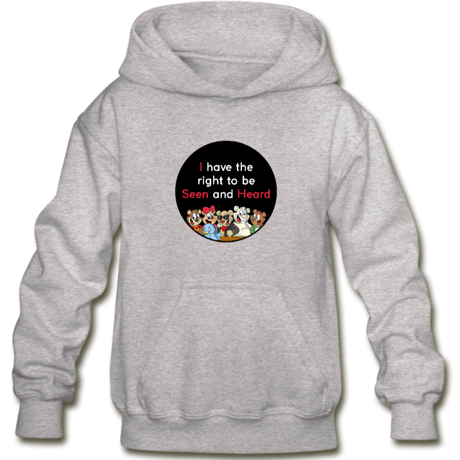 The Bears of Blueberry Forest ‘I Have the Right to be Seen and Heard’ hoodie – melange-grey