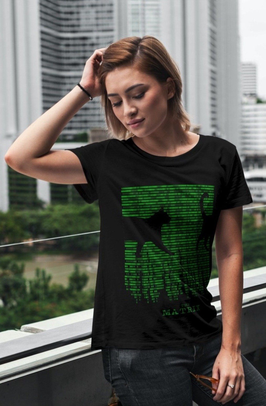 The Matrix cat (Ladies Tshirt)