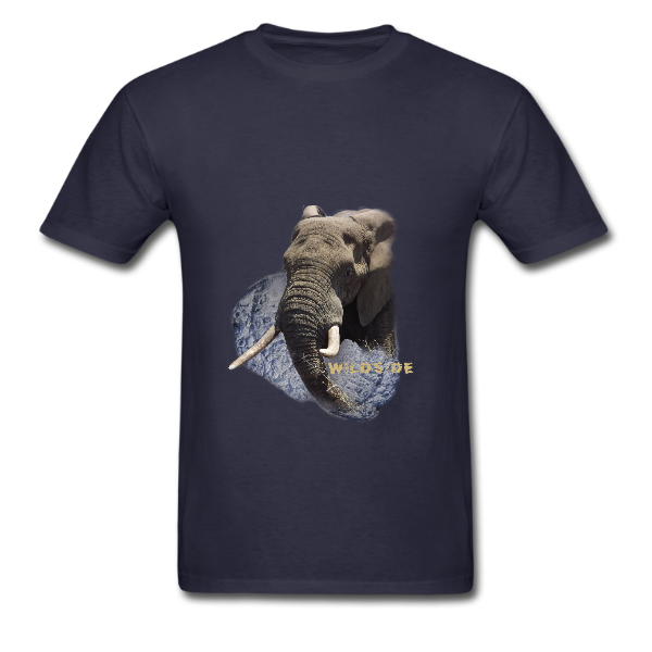 WILDSIDE ELEPHANT ON NAVY BLUE