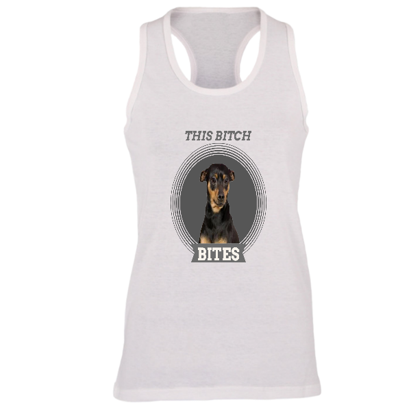 Alizteasetees Woman’s Racerback – This Bitch Bites.