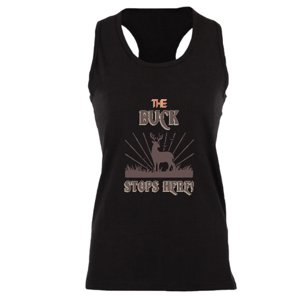 Alizteasetees  Womens Racerback – The buck stops here.