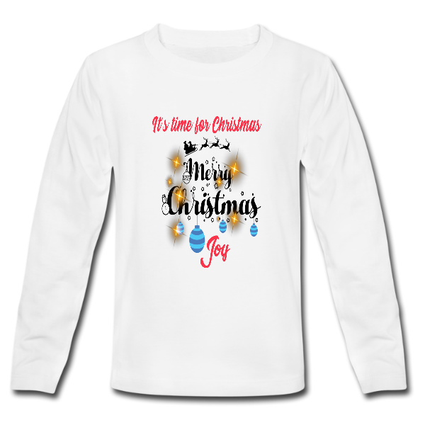 Alizteasetees Kids Long Sleeve – It’s time for Christmas Joy.