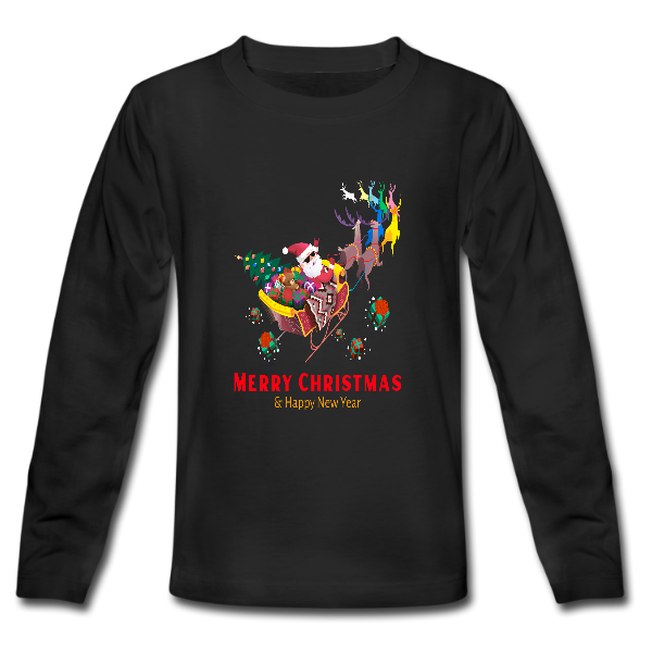 Alizteasetees Kids Long Sleeve – Merry Christmas & Happy New Year.