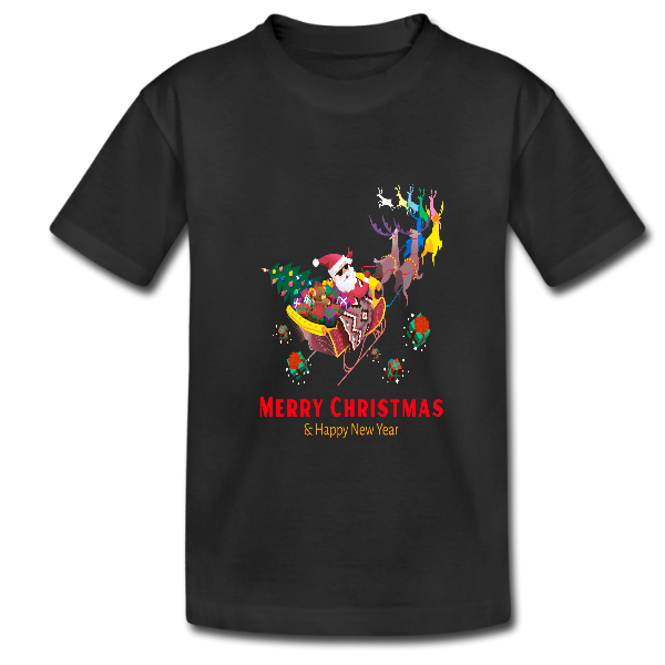 Alizteasetees Kids Tee – Merry Christmas & Happy New Year.