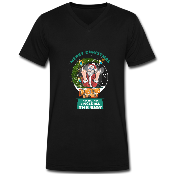 Alizteasetees Men’s V- Neck – Merry Christmas Jingle all the way.