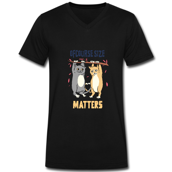 Alizteasetees Mens V-Neck – Ofcourse size matters.