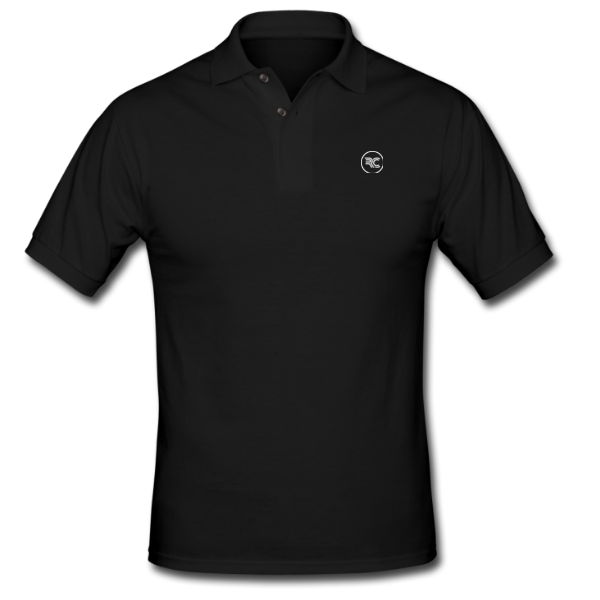 Retro Caddie Black Golf Shirt