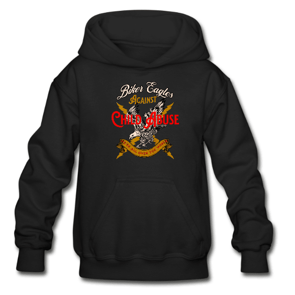 Biker Eagles Against Child Abuse  Kids Hoodie