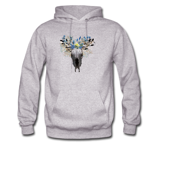 Desert flower cow skull hoodie