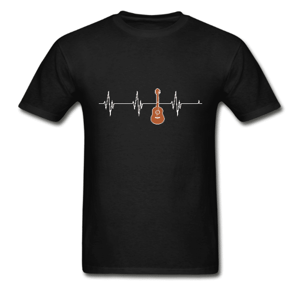 Acoustic Guitar Heartbeat Shirt – Guitar Musician T-Shirt