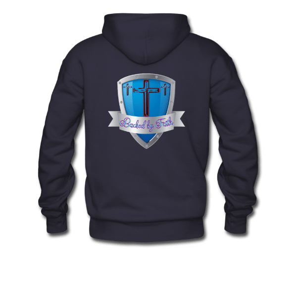 Backed by Faith Shield Unisex Custom Graphics Hoodie