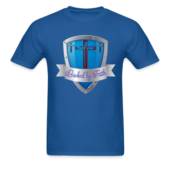 Backed by Faith Shield Unisex Custom Graphics T-shirt