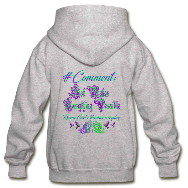 Hashtag Comment Kids Unisex Custom Graphics Hoodie