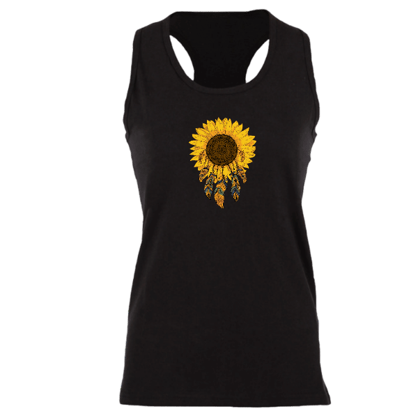 Sunflower Tribal Dreamcatcher Racerback Tee