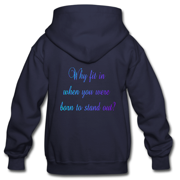 Why Fit In Unisex Kids Custom Graphics Hoodie