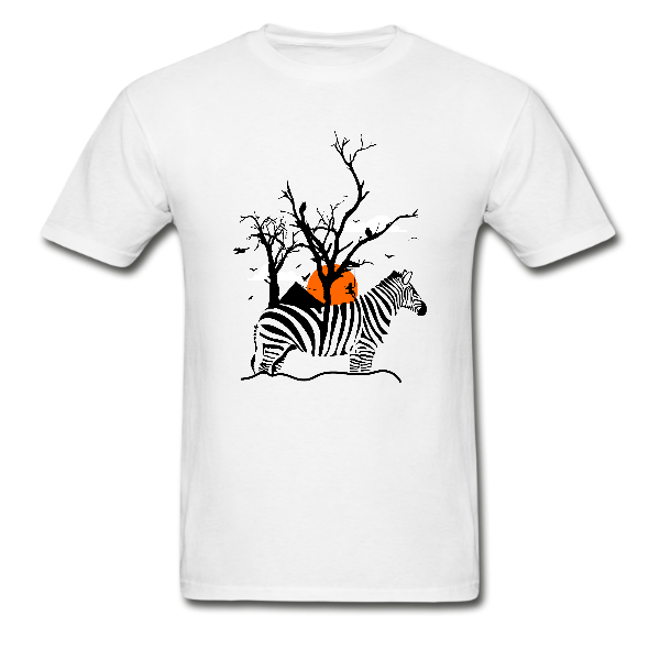 Unisex T-Shirt – Zebra Tree Sunset