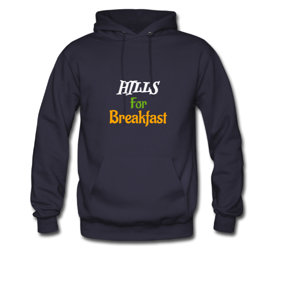 Hills for Breakfast unisex Hoodie. marathon, running, athlete