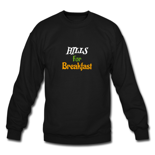 Hills for Breakfast unisex Sweater. marathon, running, athlete