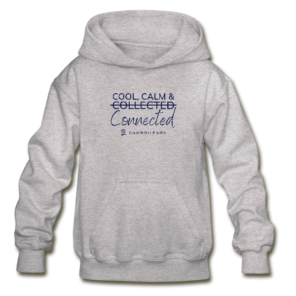 Cool Calm Connected Kids Hoodie – Grey Melange