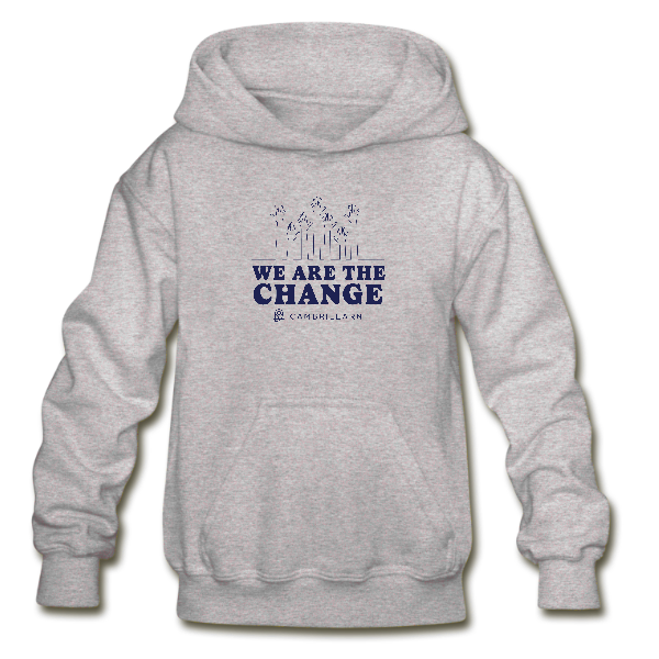 We Are the Change Kids Hoodie – Grey Melange