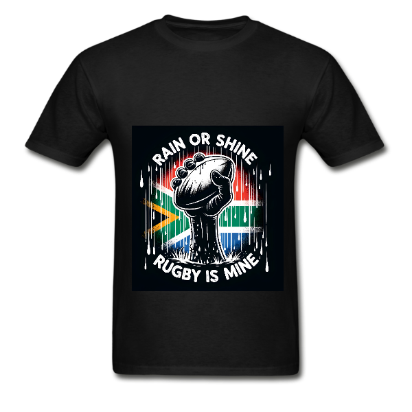 RugbyRealm’s ‘Rain or Shine, Rugby Is Mine’ Tee