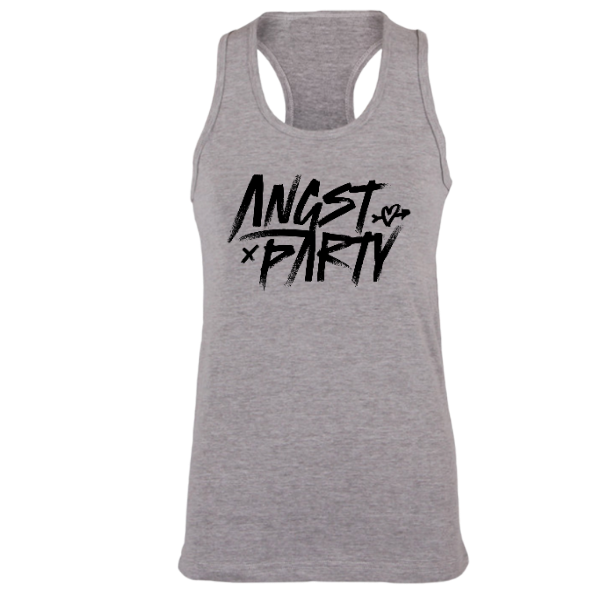 Angst Party Women’s Racerback – Black Logo