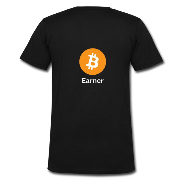 Crypto Jay Mens V-Neck Bitcoin earner
