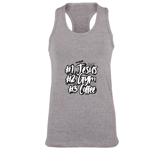 Jesus. Gym. Coffee. Women’s Light Tank