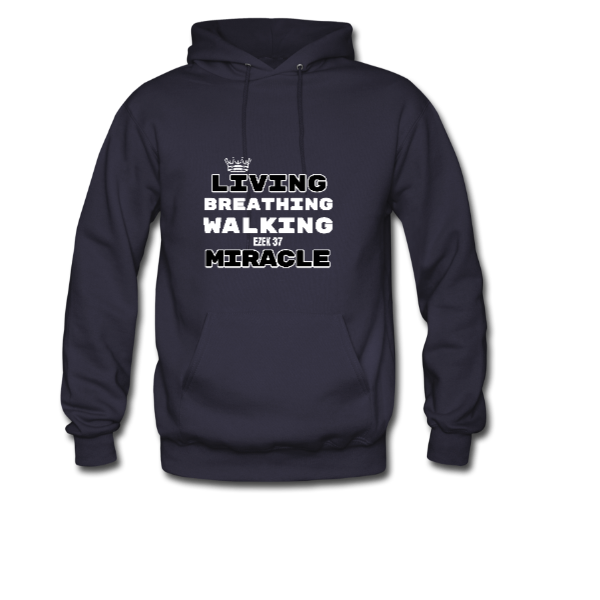 Living Breathing Walking Miracle Unisex Hoodie Dark