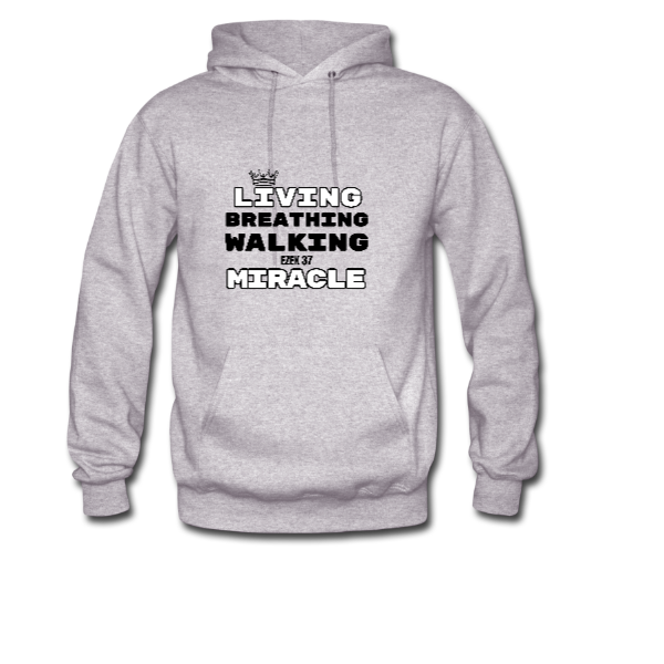 Living Breathing Walking Miracle Unisex Hoodie Light