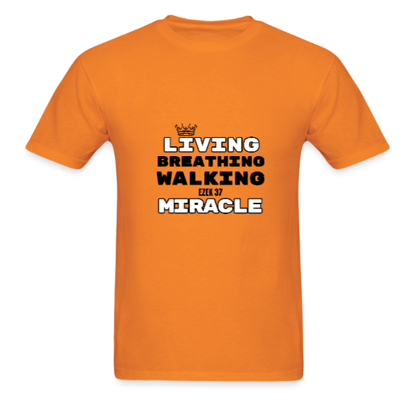 Living Breathing Walking Miracle Unisex Tee Light Colours