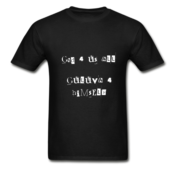 God 4 Us All Black T Shirt