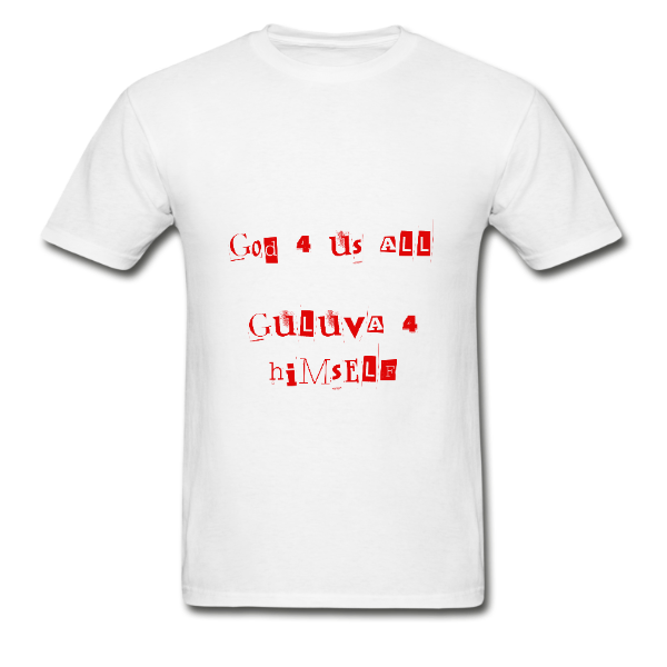 God 4 Us All T Shirt Red & White
